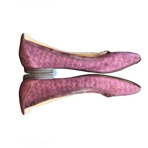 Sofft Plum Textured Leather Ballet Flats